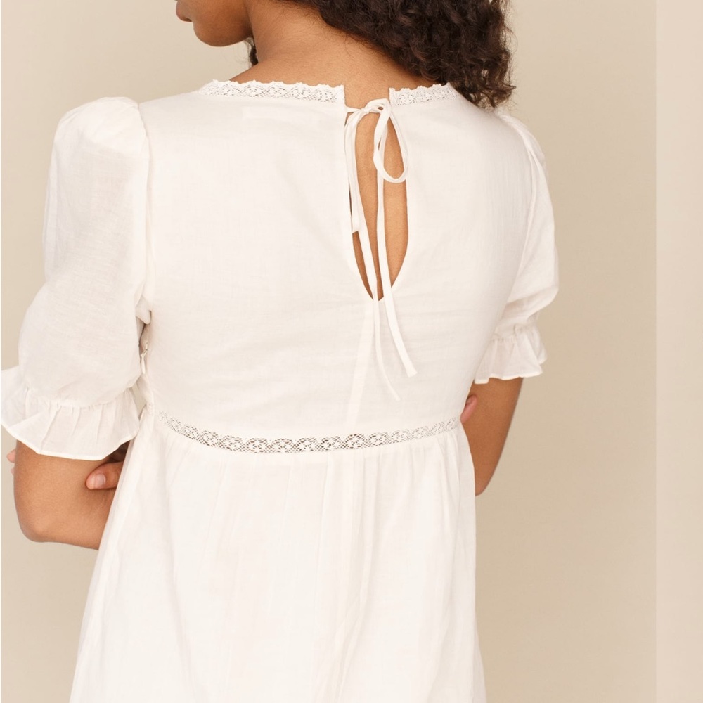Reformation Bekkah Maxi Dress Cream Size Medium - Picture 3 of 6